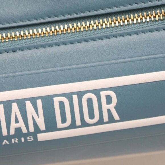 Christian Dior Calfskin Small Dior Vibe Bowling Bag - Turquoise - Picture 13 of 16